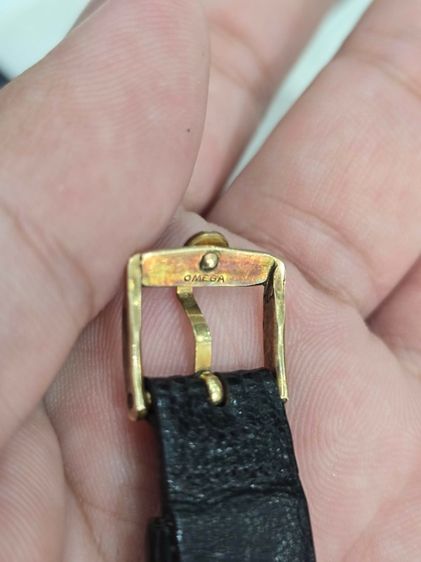 OMEGA Solid Gold บัคเคิลพร้อมสายหนังomega สาย 18มิล  รูปที่ 4
