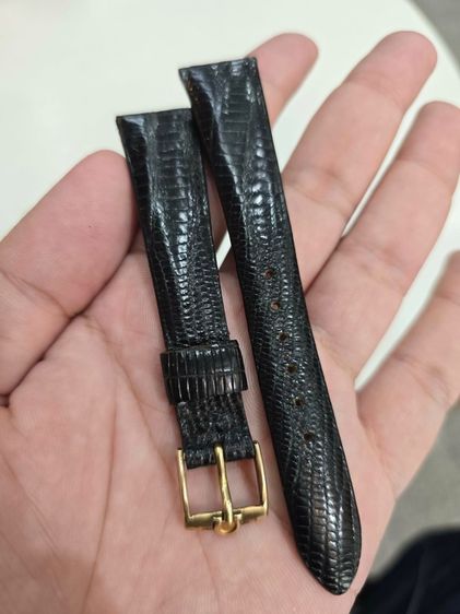 OMEGA Solid Gold บัคเคิลพร้อมสายหนังomega สาย 18มิล  รูปที่ 6