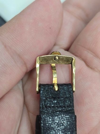 OMEGA Solid Gold บัคเคิลพร้อมสายหนังomega สาย 18มิล  รูปที่ 5