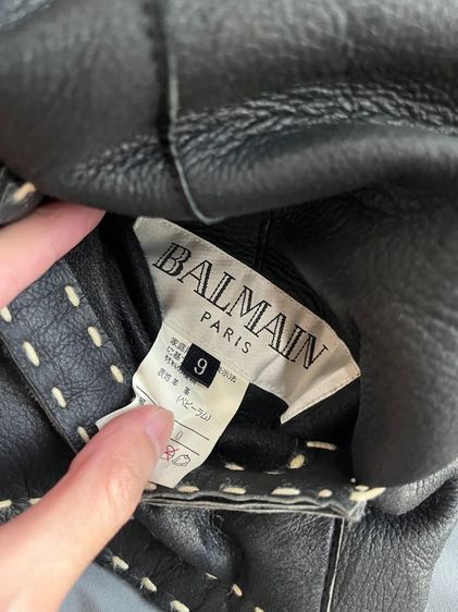 Balmain Black Reversible Lambskin Vest รูปที่ 6