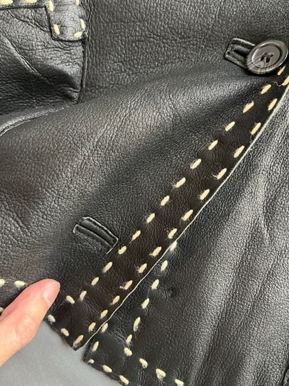Balmain Black Reversible Lambskin Vest รูปที่ 4