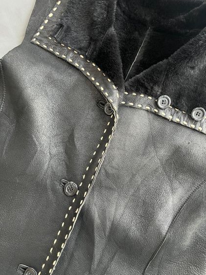 Balmain Black Reversible Lambskin Vest รูปที่ 3