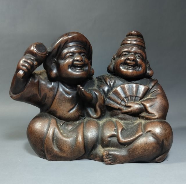 อื่นๆ รูปปั้นเทพเจ้าญี่ปุ่น Bizen Ware Ebisu และ Daikoku