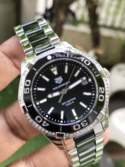 Tag Heuer Aquaracer Quartz Diamond Black Ceramic Black Dial (Boy Size)🇨🇭🇨🇭