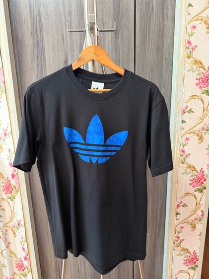 T Shirt Adidas Blue Black Logo
