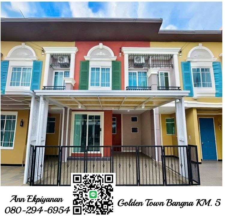 🚩🍀⭐แถมฟรีโซฟาใหม่ตัวใหญ่กว่าเดิม❗❗ให้เช่า Golden Town บางนา กม.5 ทาวน์โฮมหรูสไตล์อิตาลี   หลัง MEGA บางนา ทำเลดีใกล้ทางด่วน และรถไฟฟ้าสายส