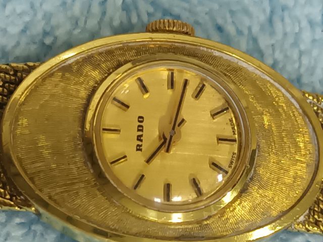 Rado vintage ชุบทองคำ10 microns ไขลาน ใช้งานได้ปกติ