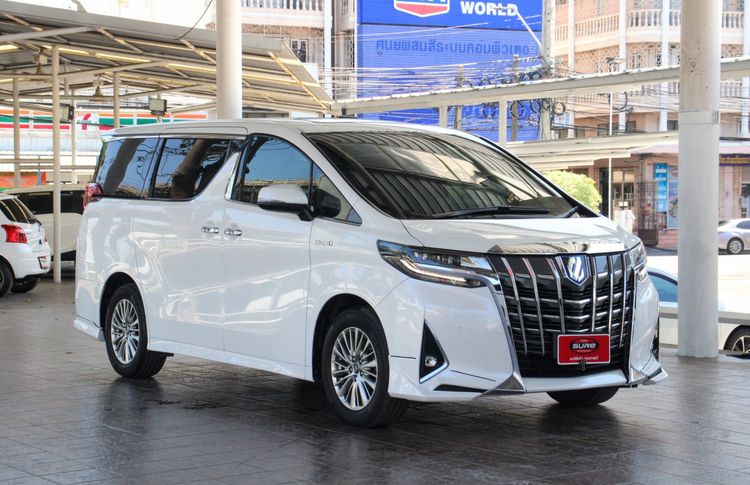 Toyota Alphard 2018 2.5 HEV E-Four Van ไฮบริด ไม่ติดแก๊ส เกียร์อัตโนมัติ ขาว รูปที่ 3