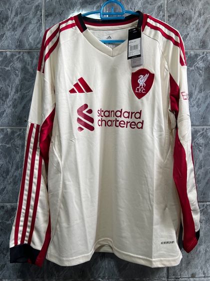 ไม่ระบุ ครีม เสื้อเจอร์ซีย์ Adidas เสื้อสโมสรลิเวอร์พูล(แขนยาว)2025-2026 ทีมเยือนเกรดแฟนบอล 