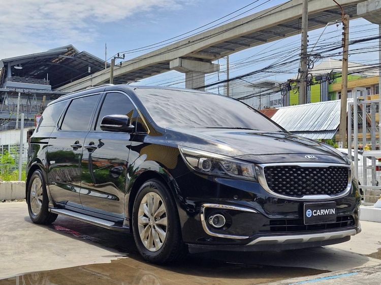 Kia Grand Carnival 2017 2.2 EX Utility-car ดีเซล ไม่ติดแก๊ส เกียร์อัตโนมัติ ดำ รูปที่ 3