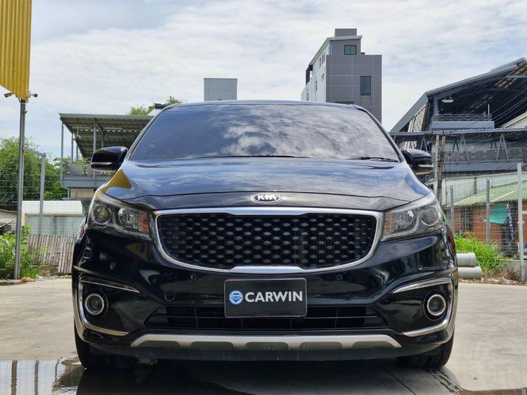 Kia Grand Carnival 2017 2.2 EX Utility-car ดีเซล ไม่ติดแก๊ส เกียร์อัตโนมัติ ดำ รูปที่ 2