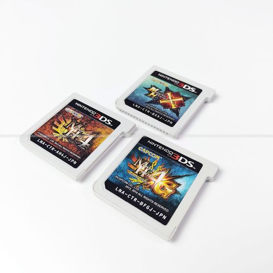 มัดรวม 3 ภาค ตลับเกม Nintendo 3DS Monster Hunter 4  4G  X (โซน JPN) แท้ หายาก มือสอง สภาพสวยกริบ
