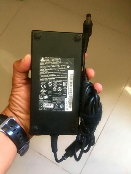 Adapter Dell หัวเข็มใหญ่ 19.5V 9.23Aพร้อมสายAC เทสแล้วใช้งานปกติ 