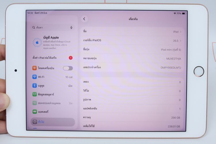 iPad mini 5 256GB WiFi+Cellular  รูปที่ 2