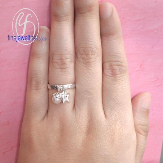 Finejewelthai แหวนมุกแท้ มุกน้ำจืด แหวนเงินแท้ R1228pl-cz รูปที่ 3