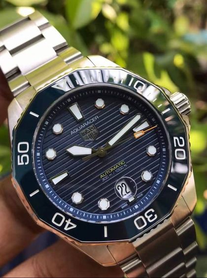 น้ำเงิน Tag Heuer Aquaracer Calibre 5 Professional 300 Blue Ceramic Blue Dail WBP201B🇨🇭🇨🇭
