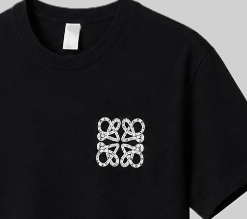 LOEWE Anagram Logo T Shirt in Black รูปที่ 3