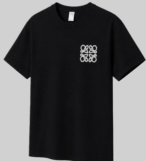 LOEWE Anagram Logo T Shirt in Black รูปที่ 4