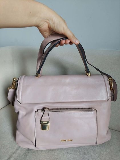 กระเป๋าถือ Miu Miu สีชมพูอ่อน รูปที่ 5