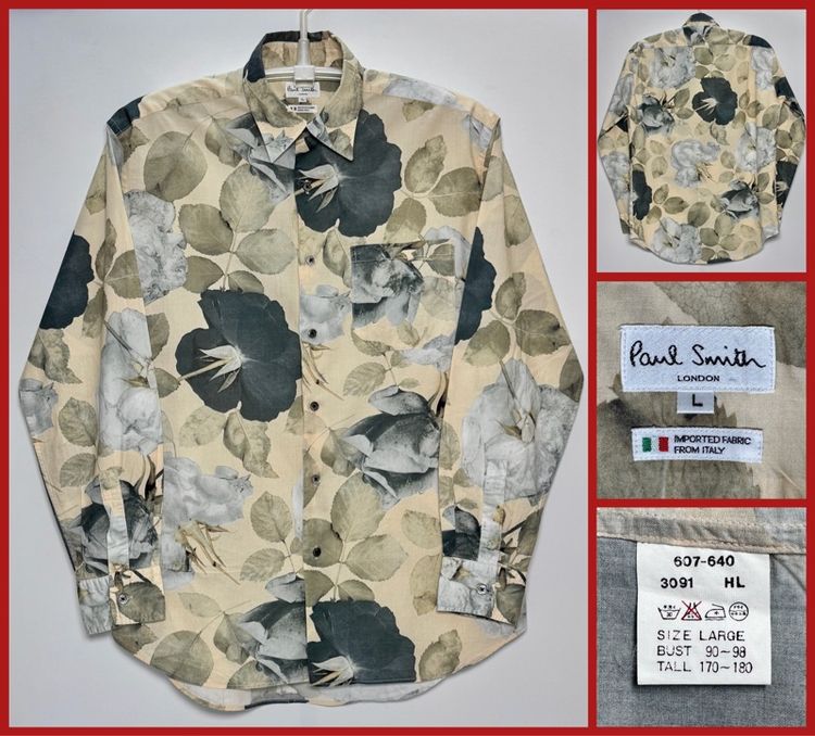 ⚠️ITALIAN FABRIC‼️เสื้อเชิ้ต Paul Smith ของแท้ แบบสวยหายาก