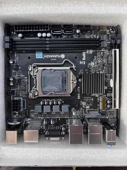 itx เมนบอร์ดเล็ก 17x17cm intelGen4 ที่ใส่ M.2 Nvme และ wifi NGFF ได้ Chip B85 LGA1150 DDR3 ของใหม่