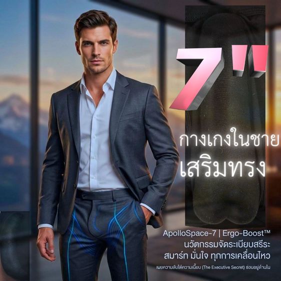 กางเกงในชายเสริมทรง อัปสรีระระดับ 7 นิ้ว เสริมลุคสง่า มั่นใจขั้นสุด Ergo-Boost 7™ รูปที่ 3