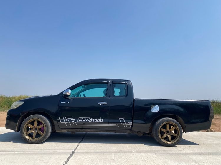Toyota Hilux Vigo Champ 2012 Smart Cab 2.5 E VNT Prerunner Pickup ดีเซล เกียร์ธรรมดา ดำ รูปที่ 4