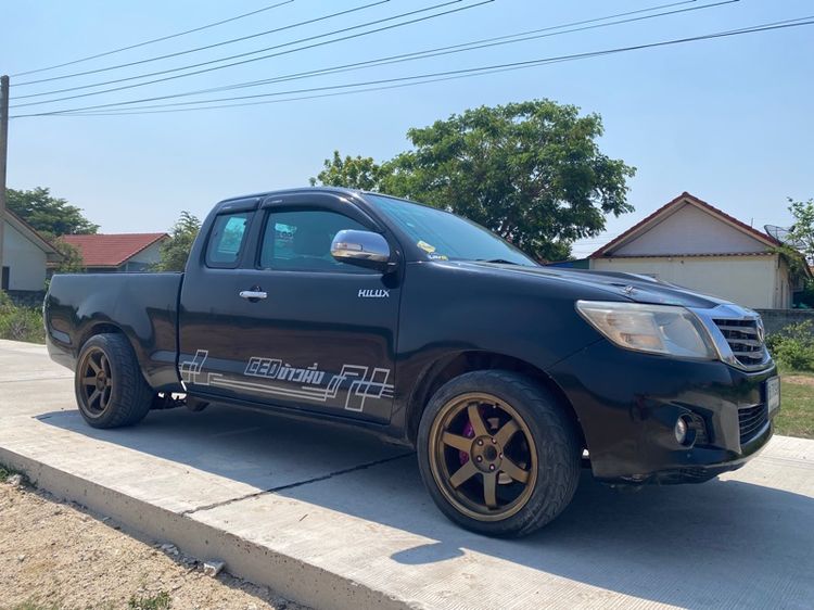 Toyota Hilux Vigo Champ 2012 Smart Cab 2.5 E VNT Prerunner Pickup ดีเซล เกียร์ธรรมดา ดำ รูปที่ 3