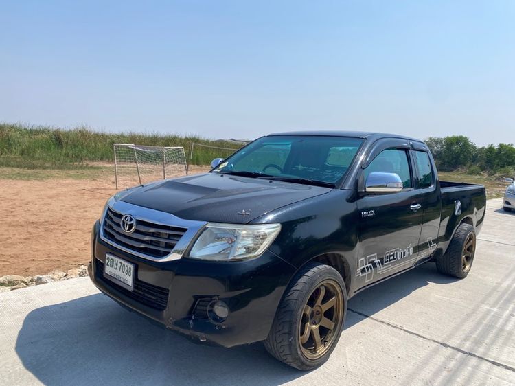 Toyota Hilux Vigo Champ 2012 Smart Cab 2.5 E VNT Prerunner Pickup ดีเซล เกียร์ธรรมดา ดำ รูปที่ 2