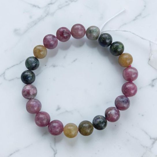 สร้อยข้อมือทัวร์มาลีนดิบ multi color