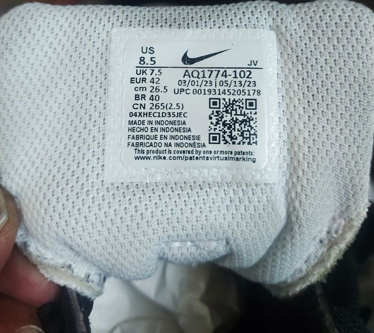 Nike Ebernon Low Top Premium 'White Black รูปที่ 4
