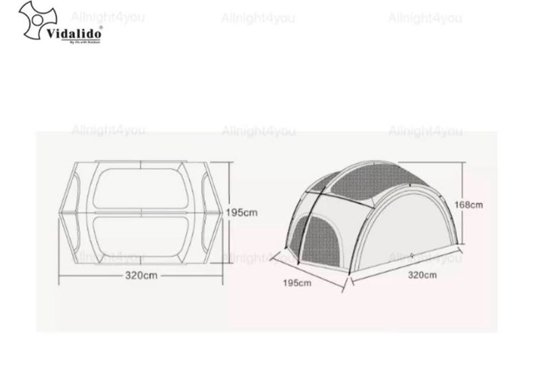 Vidalido Rising Cloud Tent สีเขียว ของใหม่ รูปที่ 4