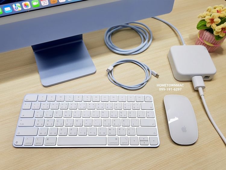 iMac (Retina 4.5K 24-inch, 2024) M4 10-Core CPU 10-Core GPU SSD 256Gb Ram 16Gb Blue ใช้น้อย  มีประกันศูนย์ รูปที่ 2
