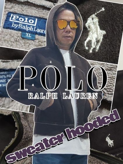 น้ำตาล M แขนยาว เสื้อแจ็คเก็ต | เสื้อคลุม Polo Ralph Lauren สเวตเตอร์ฮู้ด POLO🏇อบอุ่นสุดเท่