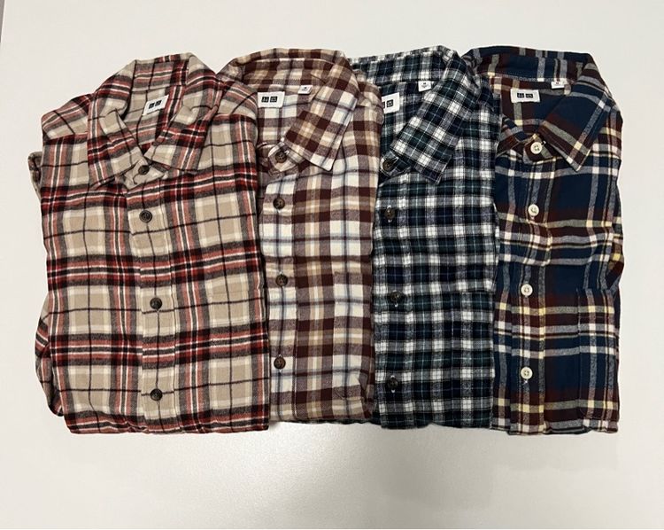 เสื้อ Flanel Uniqlo ลายสก๊อต size M
