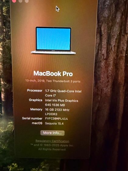 MacBook Pro 13” Year 2019 (256 GB) รูปที่ 2