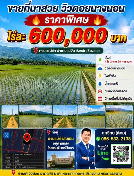 ขายที่นาวิวดอยนางนอน