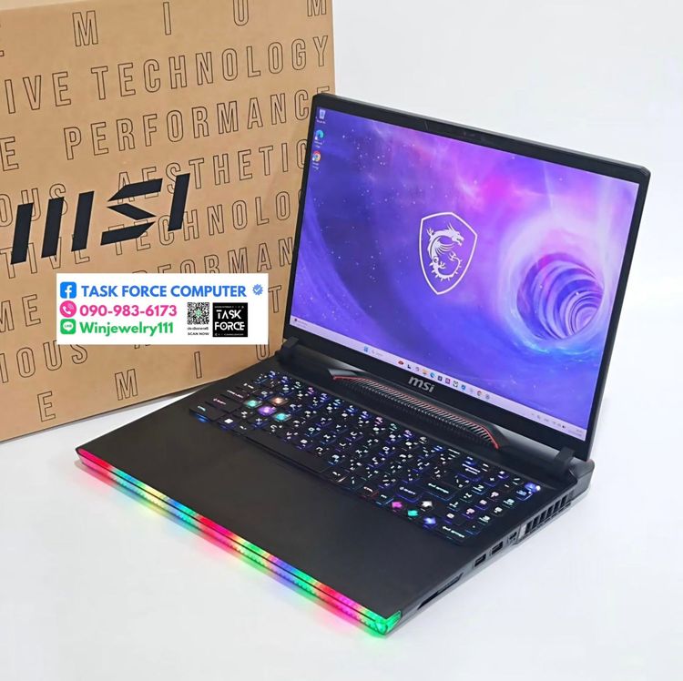 (RTX4090) MSI RAIDER GE68 HX 14VIG-284TH CORE BLACK รูปที่ 2
