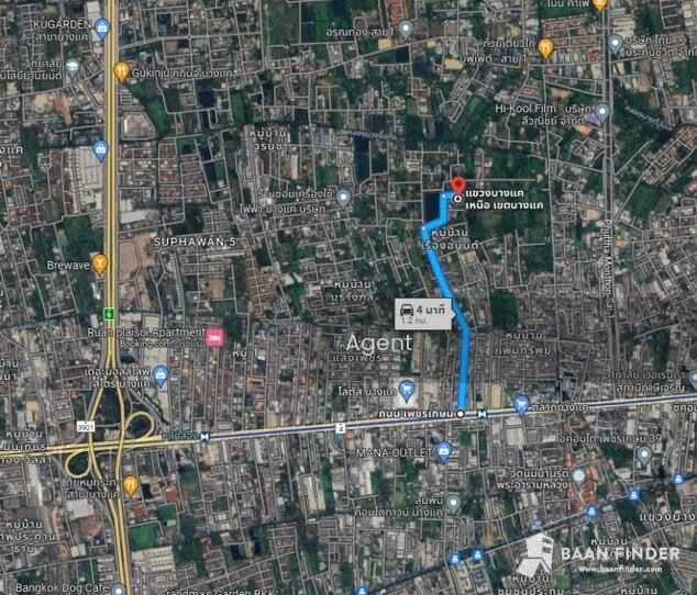 ขายที่ดินเปล่าแปลงริม ซอยเพชรเกษม 64 เนื้อที่ 200 ตร.ว.อยู่ในหมู่บ้านเรืองอนันต์ ปากซอยติด MRT สถานีบางแค  รูปที่ 4