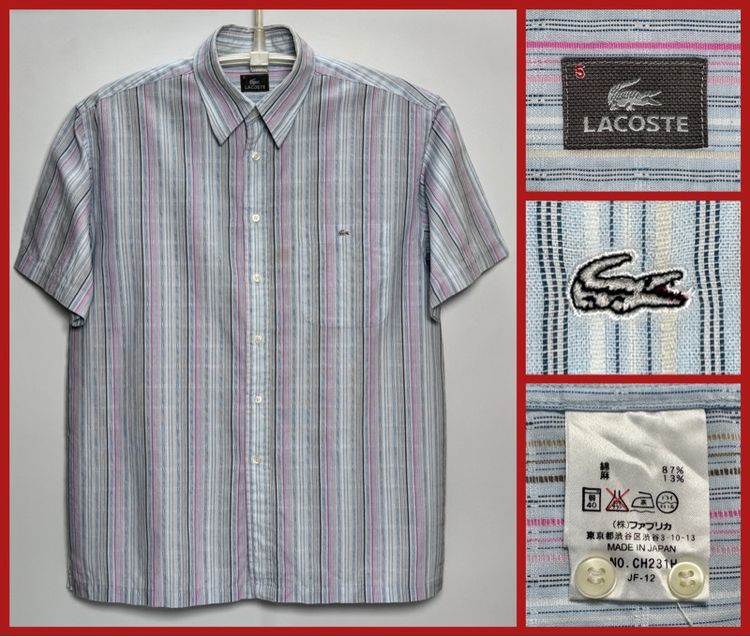 ⚠️เหมือนใหม่‼️เสื้อเชิ้ต LACOSTE ของแท้ รุ่นใหม่ ผ้าลินิน แบบสวยหายาก สไตล์ลำลอง