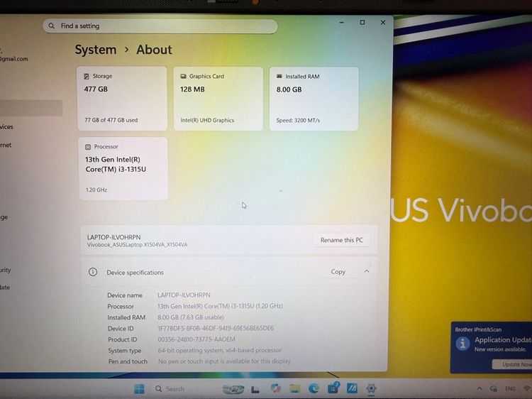 💻 ASUS Vivobook 15 รุ่น X1504VA 13th Gen Intel Core i3-1315U ✨ เครื่องสวย ใช้งานน้อย พร้อมใช้งาน รูปที่ 6