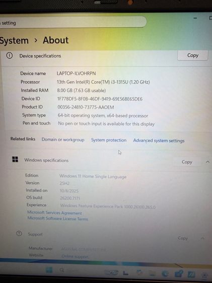 💻 ASUS Vivobook 15 รุ่น X1504VA 13th Gen Intel Core i3-1315U ✨ เครื่องสวย ใช้งานน้อย พร้อมใช้งาน รูปที่ 5
