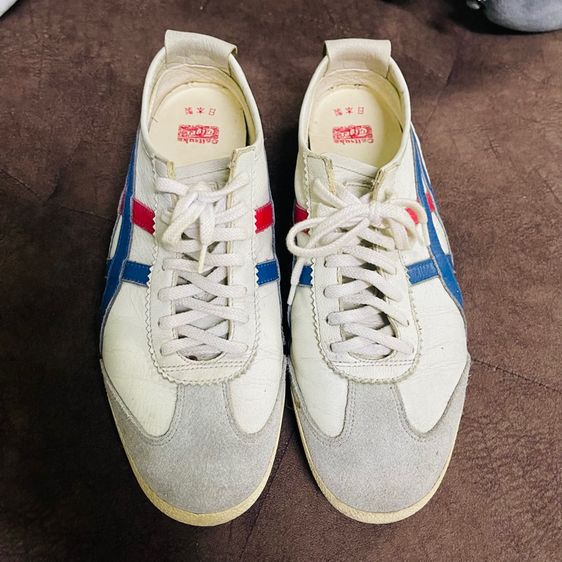 ขาว หนังแท้ รองเท้าผ้าใบ UK 8.5 | EU 42 2/3 | US 9 Onitsuka Tiger Mexico 66