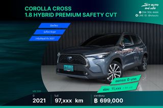 2021 Toyota Corolla Cross 1.8 Hybrid Premium Safety CVT เทาฟ้า - มือเดียว รุ่นท็อป ซันรูฟ ไฮบริด hv รถบ้าน เจ้าของขายเอง ฟรีดาวน์