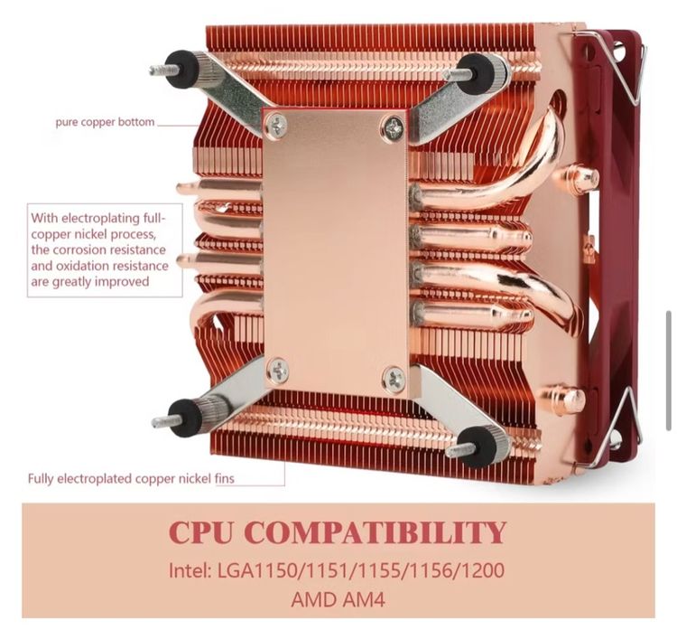 AXP90-47 Full Copper ฮีตซิงก์ Low Profile ระบายความร้อนแรงเกินตัว สำหรับสาย ITX รูปที่ 8