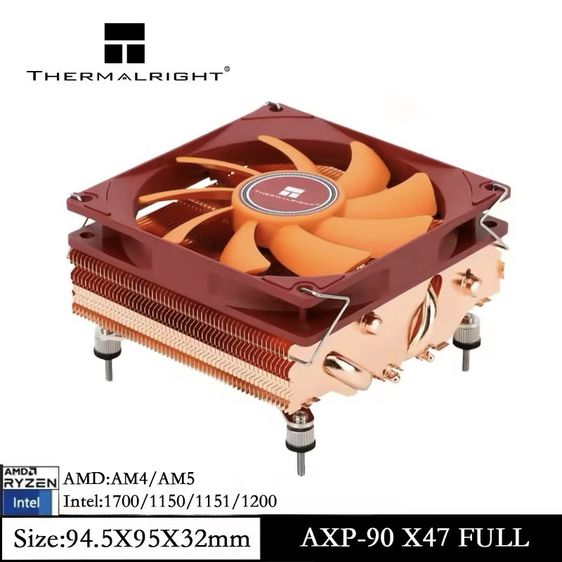 AXP90-47 Full Copper ฮีตซิงก์ Low Profile ระบายความร้อนแรงเกินตัว สำหรับสาย ITX รูปที่ 4