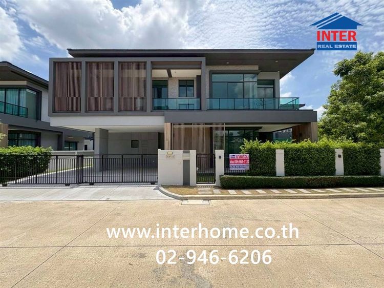 บ้านเดี่ยว 2 ชั้น 86.7 ตร.ว. หมู่บ้านบางกอก บูเลอวาร์ด บางนา-ศรีนครินทร์ ใกล้ห้างเมกาบางนา ถนนหนามแดง ถนนบัวนครินทร์ บางพลี สมุทรปราการ