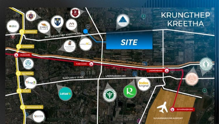 ที่ดิน Krungthep - Kreetha ผังเมืองสีเหลือง ใกล้สนามบินสุวรรณภูมิ รูปที่ 2