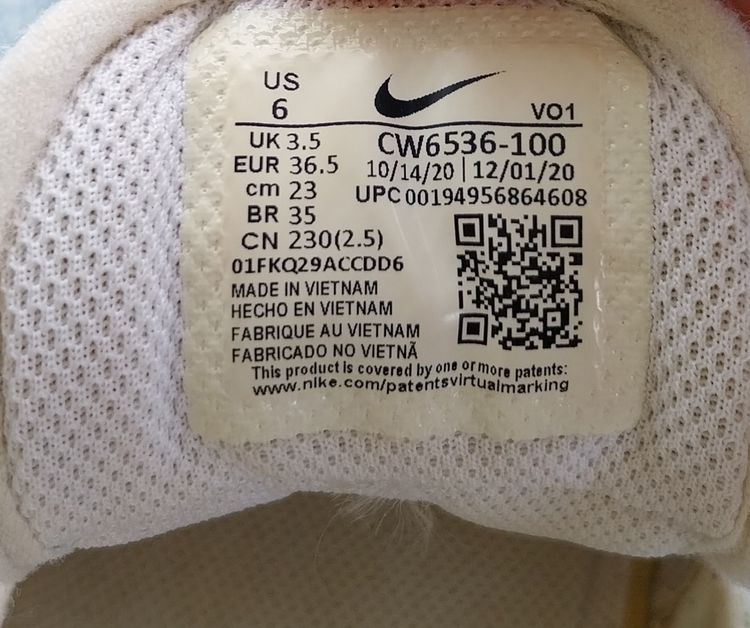 รองเท้าผ้าใบผู้หญิง Nike Court Vision Alta TXT สีขาวพาสเทลแท้ 100เปอร์เซนต์ รูปที่ 3