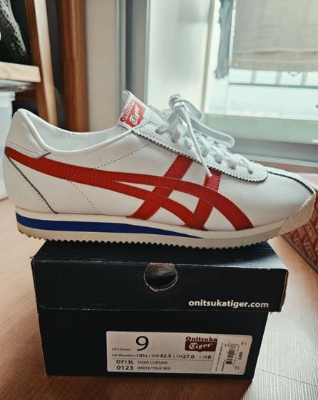 รองเท้าผ้าใบ ผ้าใบ UK 8.5 | EU 42 2/3 | US 9 ขาว 🔥Onitsuka Tiger Corsair🔥 White True red 9US 27cm
